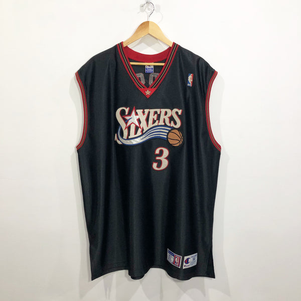 Vintage Champion NBA Jersey Philadelphia 76ers Aleen Iverson (3XL/TALL)