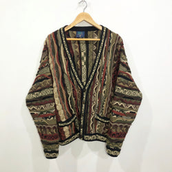 Vintage Limnos Australia Wool Cable Knit Cardigan (L/BIG)