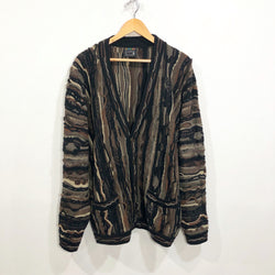 Vintage Coogi Australia Wool Cable Knit Cardigan (XL)