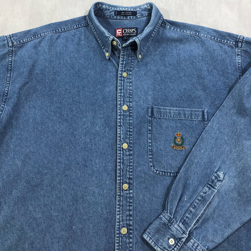 Vintage CHAPS Ralph Lauren Denim Shirt (L/BIG)