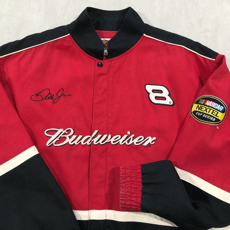 Vintage Winner's Circle Nascar Jacket Red Budweiser (L/BIG)