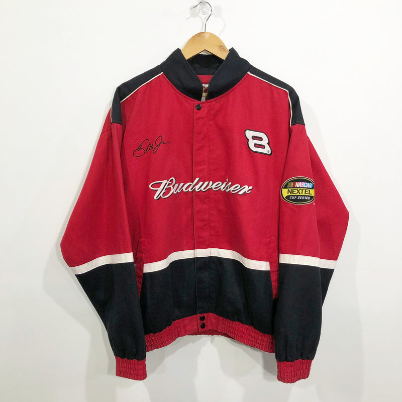 Vintage Winner's Circle Nascar Jacket Red Budweiser (L/BIG)