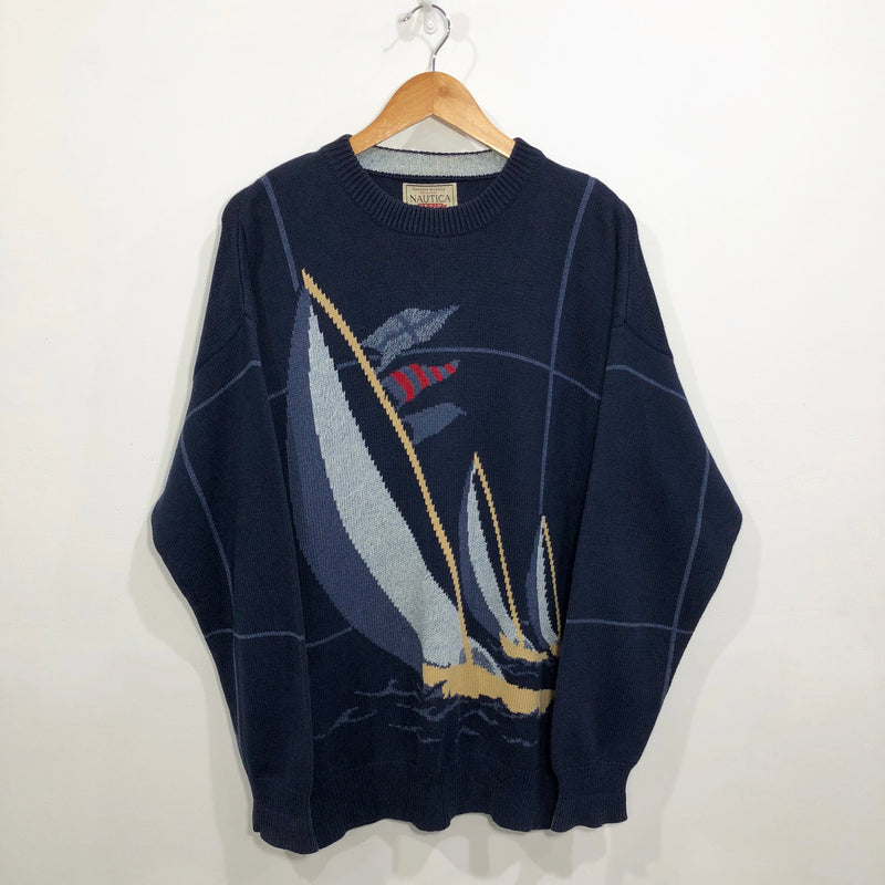 Vintage Nautica Knit Sweater (L)