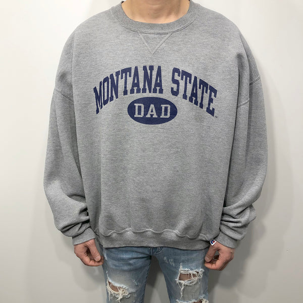 Vintage Russell Fleeced Sweatshirt Montana State Uni (L)