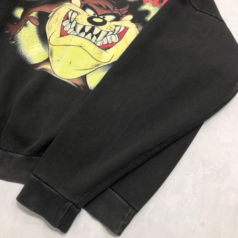 Vintage Looney Tunes Sweatshirt Taz Be Afraid (M)