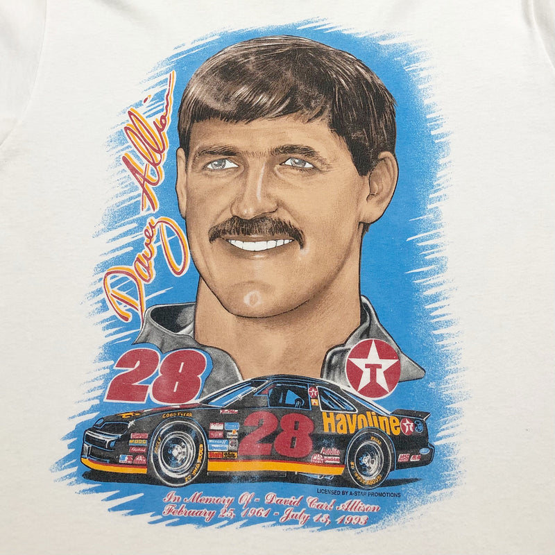 Vintage Fruit of the Loom T-Shirt Texaco Havoline #28 Davey Allison USA (XL/TALL)