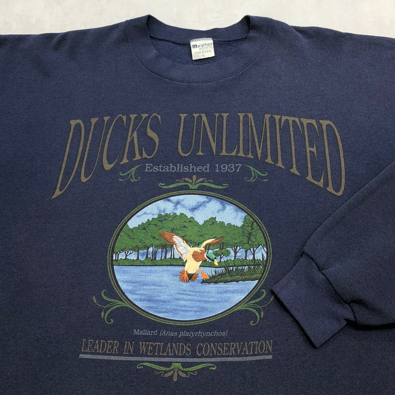 Vintage Sweatshirt Ducks Unlimited USA (L/SHORT)