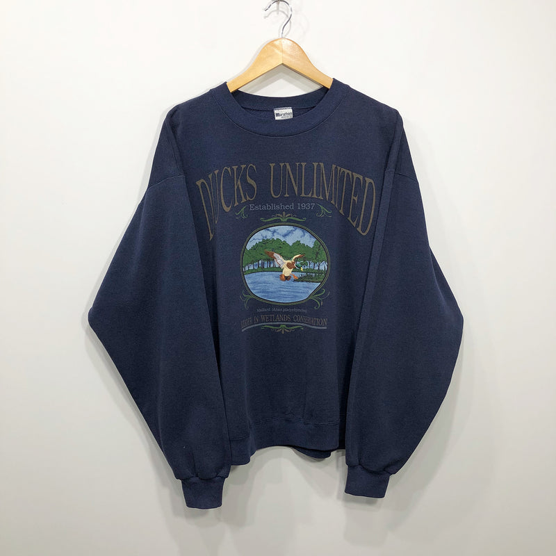 Vintage Sweatshirt Ducks Unlimited USA (L/SHORT)