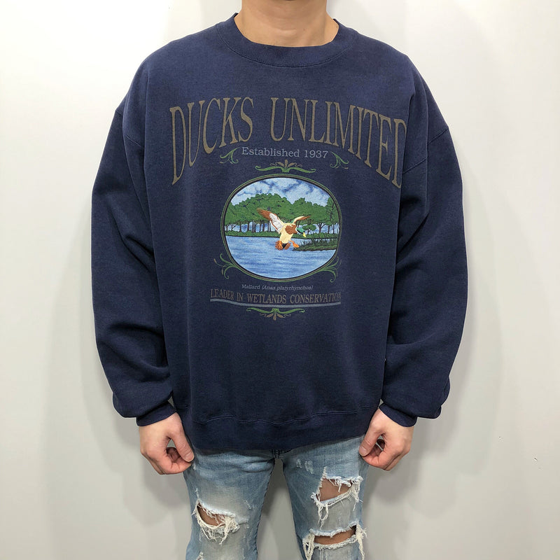 Vintage Sweatshirt Ducks Unlimited USA (L/SHORT)