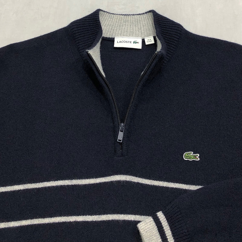 Lacoste Wool Cotton Knit Quarter Zip (2XL-3XL)