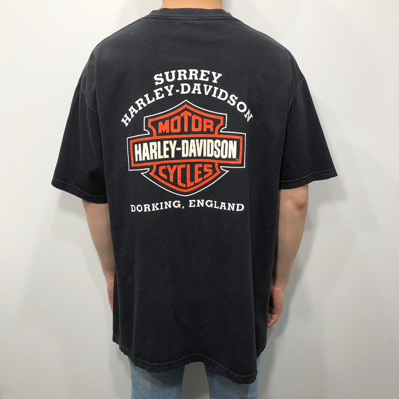 Harley Davidson T-Shirt 2000 Dorking England USA (XL)