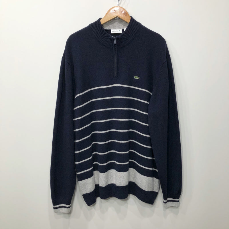 Lacoste Wool Cotton Knit Quarter Zip (2XL-3XL)