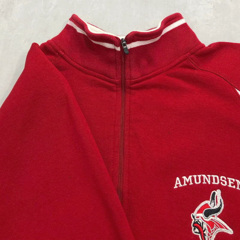 Russell Fleeced Quarter Zip Sweatshirt Amundsen School Chicago (2XL/TALL)