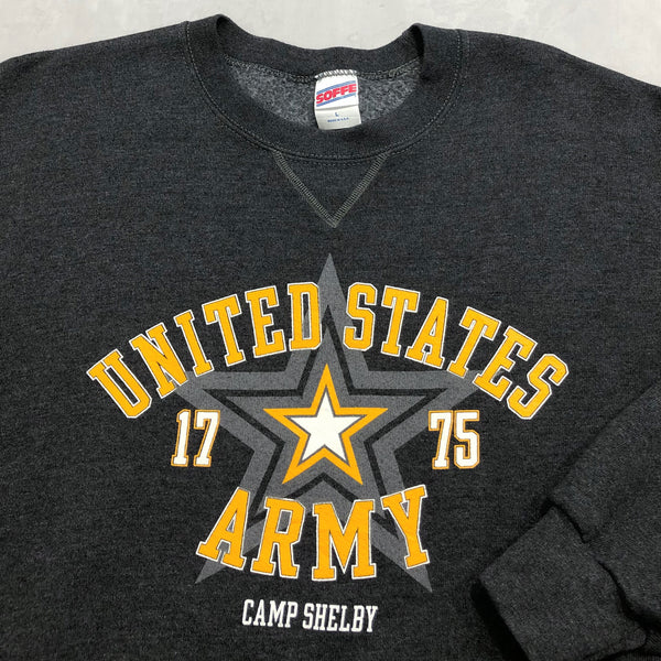 Vintage Fleeced Sweatshirt United States Army USA (L/BIG)