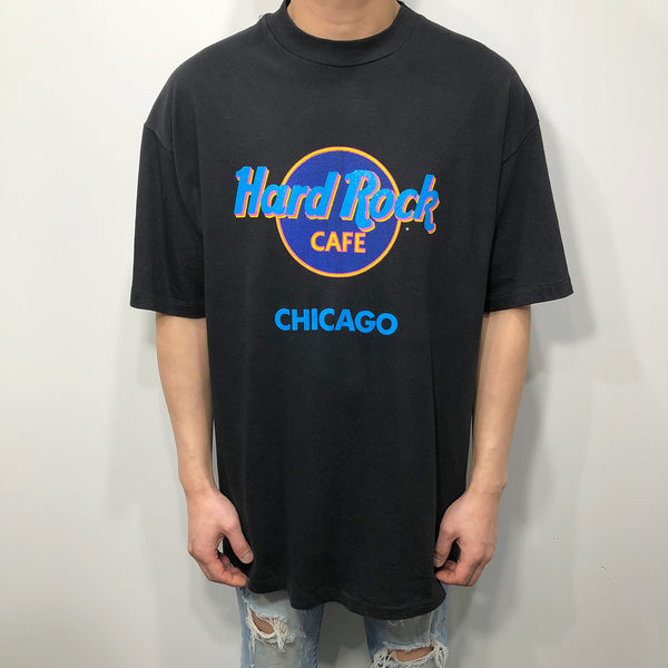 Vintage Hanes T-Shirt Hard Rock Cafe Chicago USA (L)