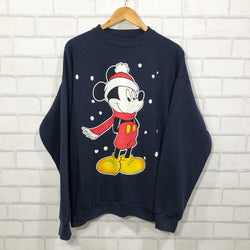 Vintage Disney Fleeced Sweatshirt Mickey USA (XL)