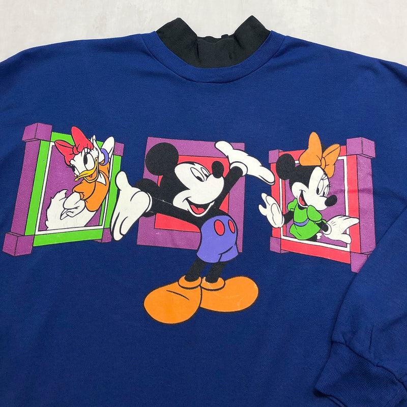 Vintage Disney Sweatshirt Daisy Duck & Mickey & Minnie (L)