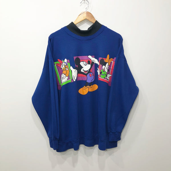 Vintage Disney Sweatshirt Daisy Duck & Mickey & Minnie (L)