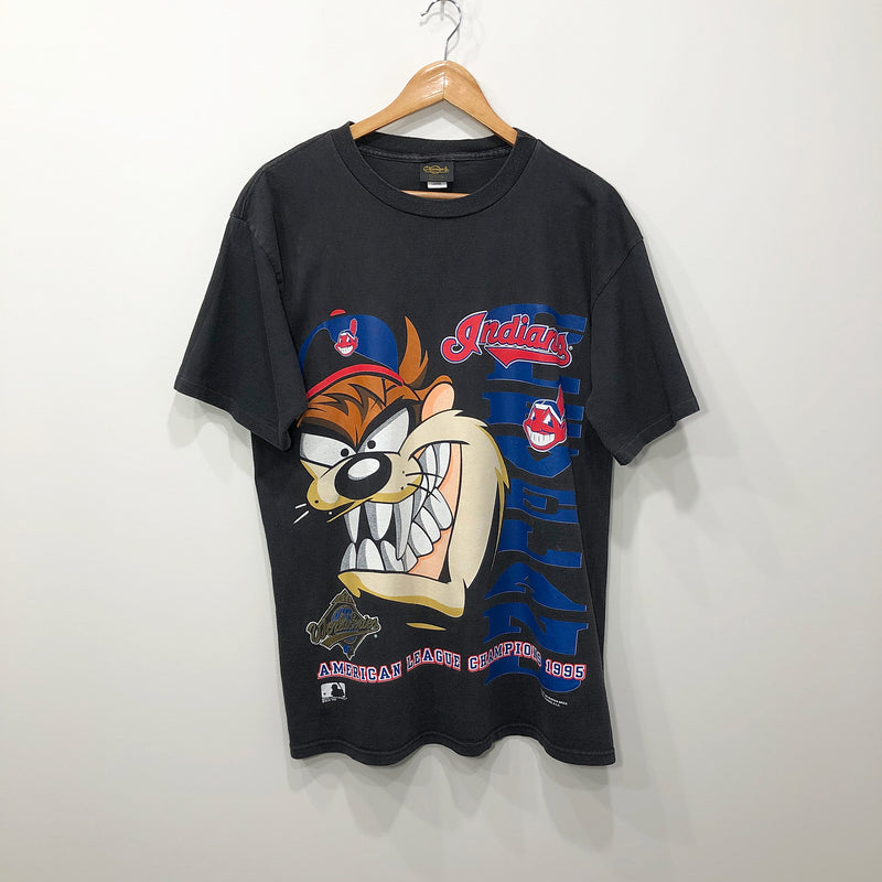 Vintage Cleveland Indians Taz Mania Looney Tunes T-Shirt For UNISEX