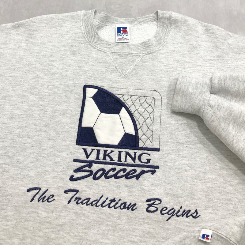 Vintage Russell Fleeced Sweatshirt Viking Soccer USA (XL)