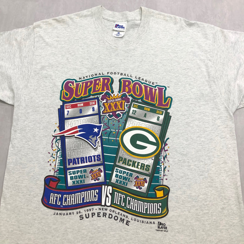 Vintage Pro Layer T-Shirt 1997 NFL Super Bowl XXXI USA (2XL/TALL)