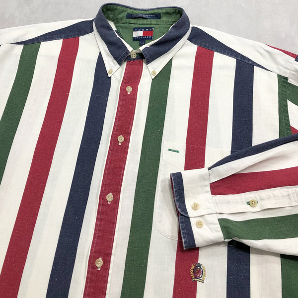 Vintage Tommy Hilfiger Shirt Lion Crest Logo (XL)