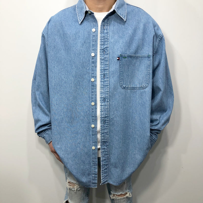 Vintage Tommy Hilfiger Denim Shirt (L-XL/TALL)