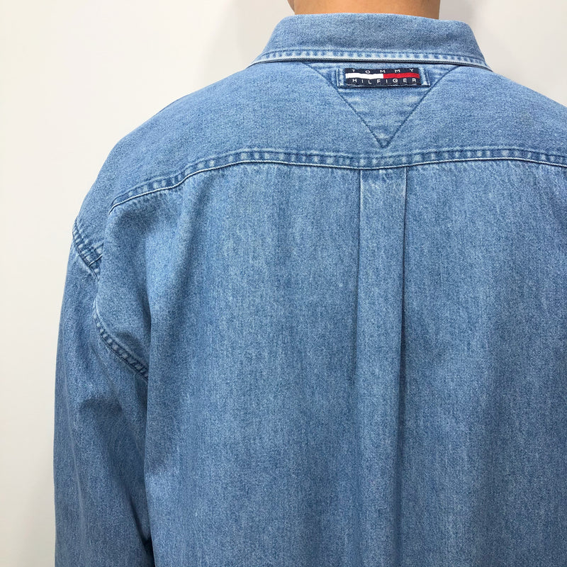 Vintage Tommy Hilfiger Denim Shirt (L-XL/TALL)