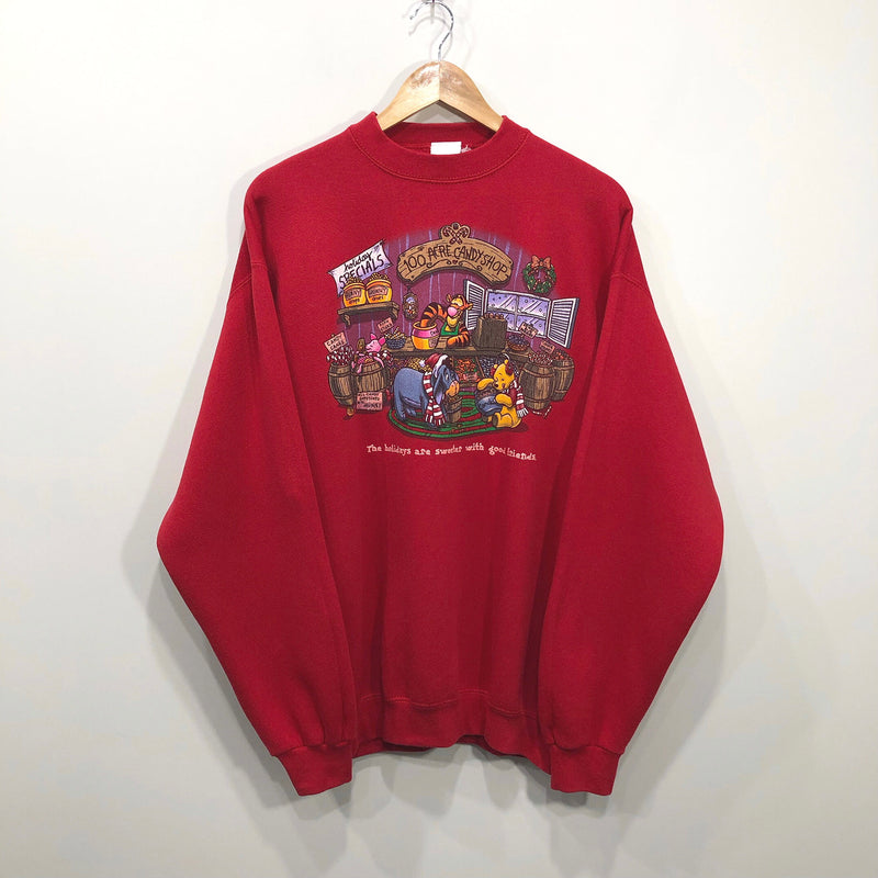 Vintage Disney Sweatshirt 100 Acre Candy Shop USA (L/BIG)