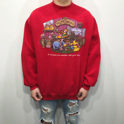 Vintage Disney Sweatshirt 100 Acre Candy Shop USA (L/BIG)