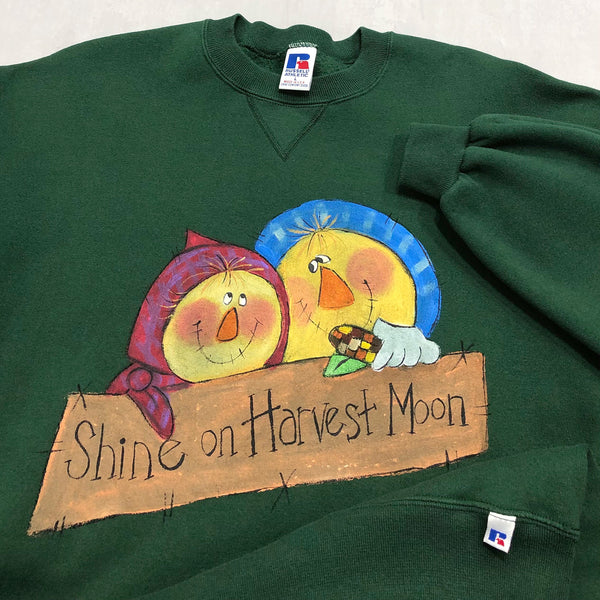 Vintage Russell Fleeced Sweatshirt Shine on Harvest Moon USA (L)