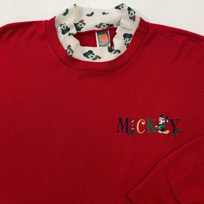 Vintage Disney Fleeced Sweatshirt Mickey USA (XL)