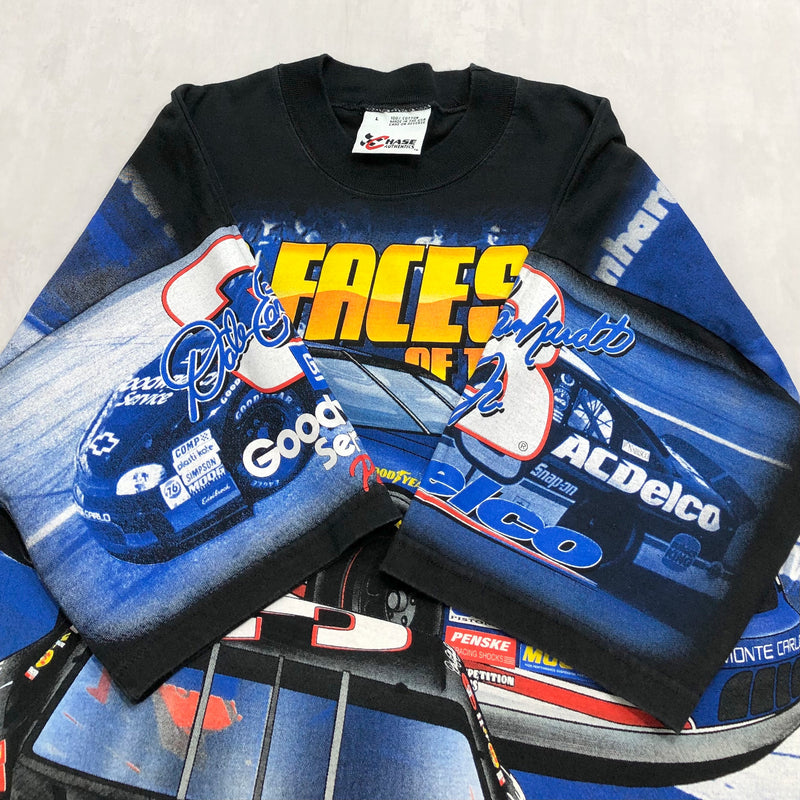 Chase Nascar T-Shirt Two Faces 3 Dale & Dale Jr. USA (L)