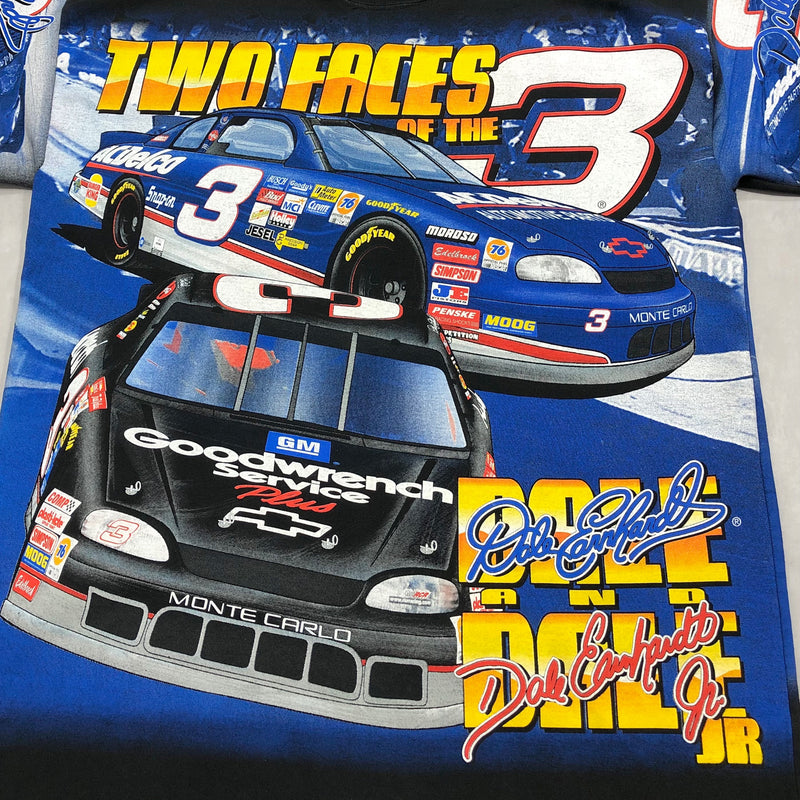 Chase Nascar T-Shirt Two Faces 3 Dale & Dale Jr. USA (L)