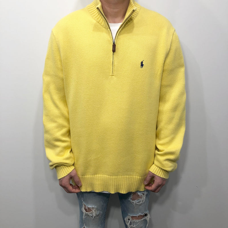 Yellow polo hot sale quarter zip