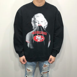 Vintage Pro Club Fleeced Sweatshirt NFL San Francisco 49ers Marilyn Monroe (M)