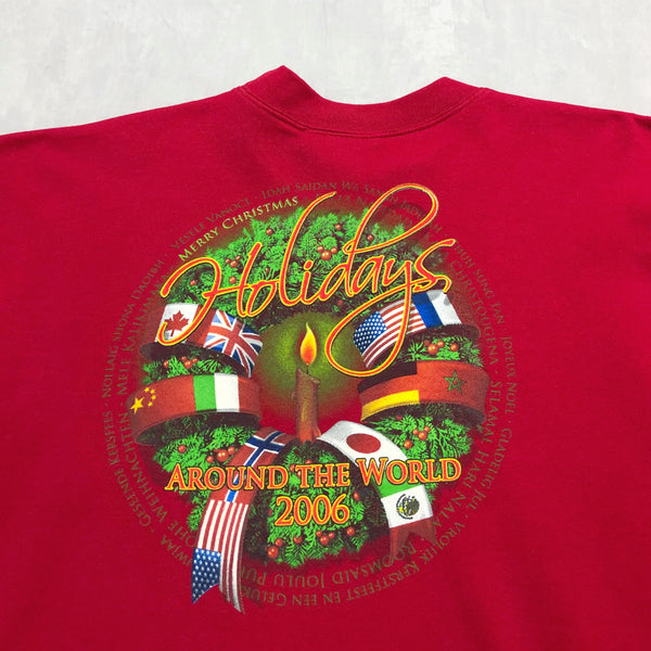 Disney Fleeced Sweatshirt 2006 Epcot Holidays Around the World (M)