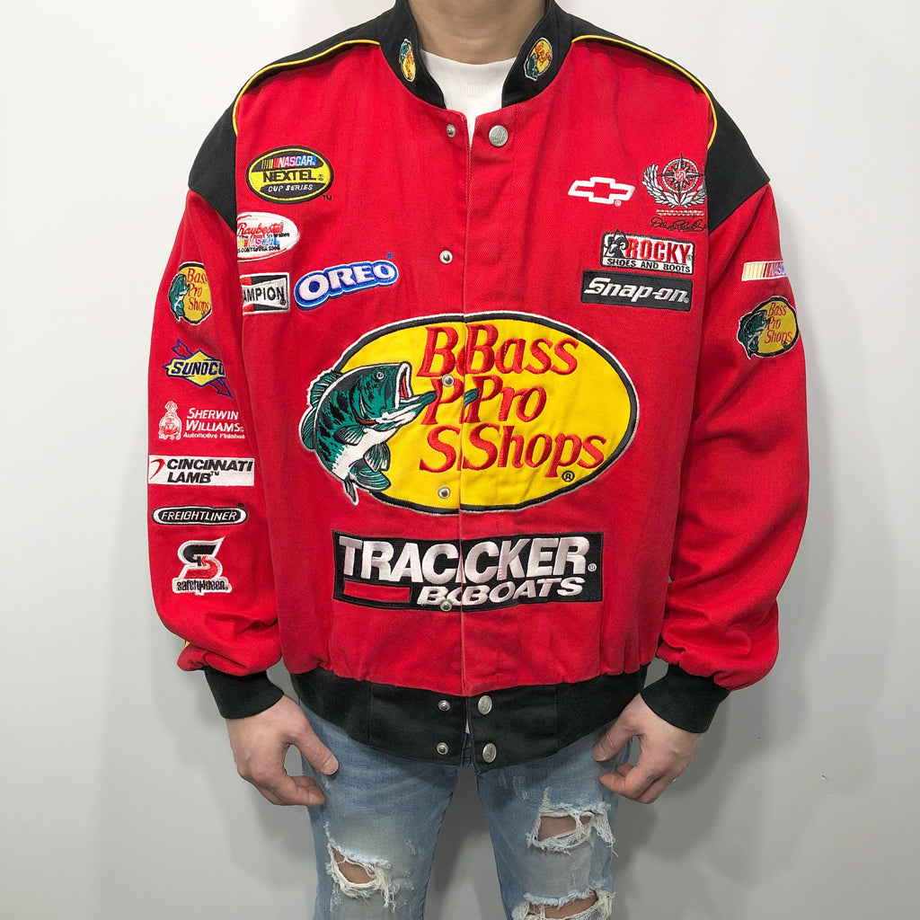 Deals Vintage Bass Pro Shop Nascar Jacket Red Size L