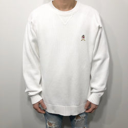 Vintage Tommy Hilfiger Knit Sweater Lion Crest Logo (L)