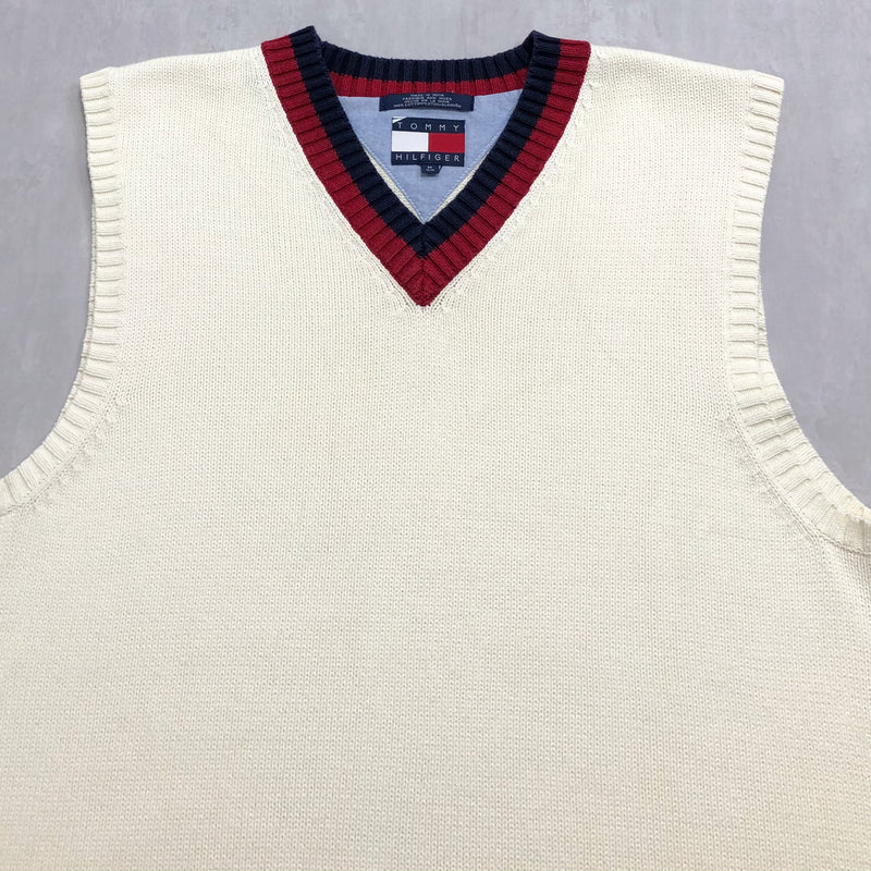 Vintage Tommy Hilfiger Knit Vest Lion Crest Logo (L)