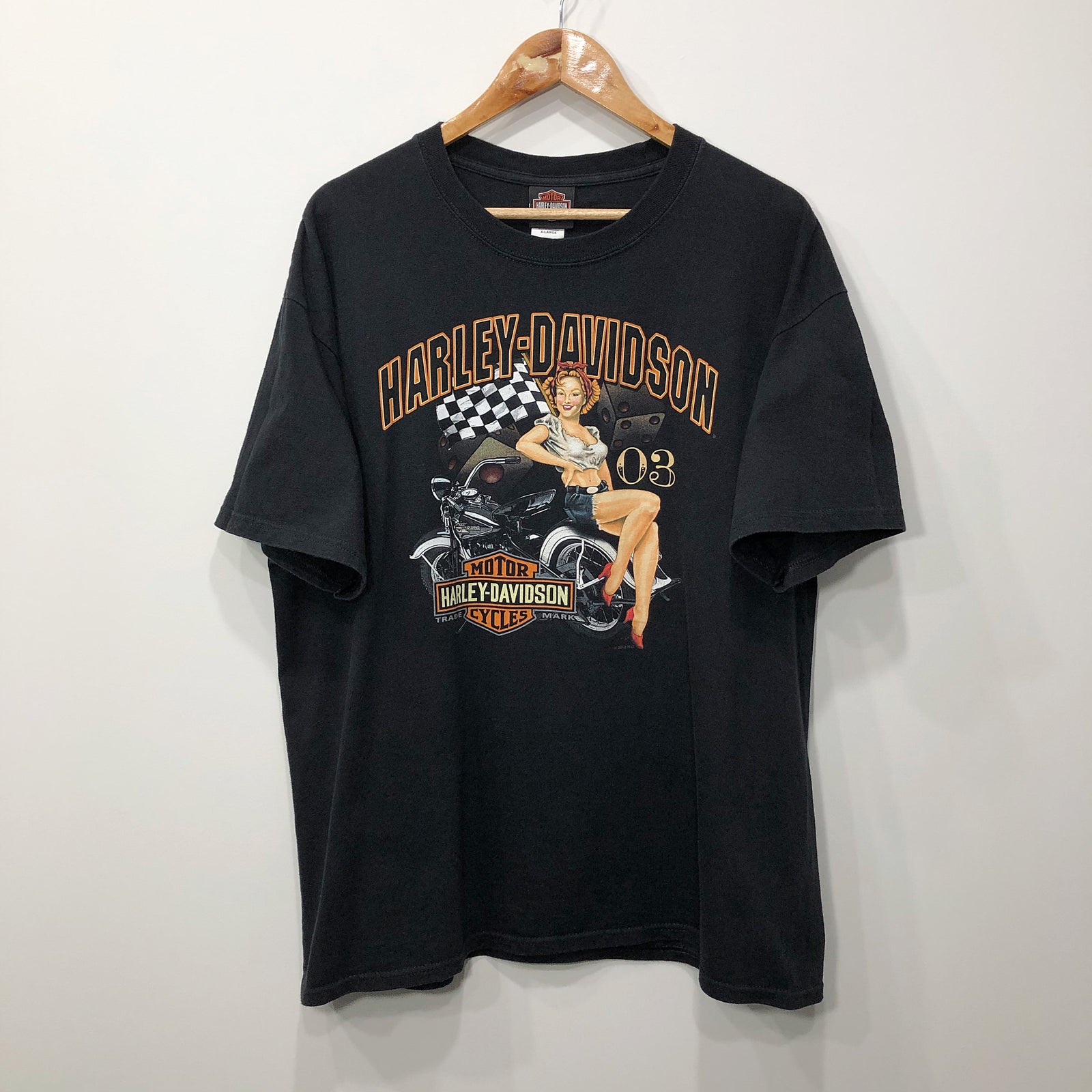 Vintage 1990s Harley Davidson 'Does Calvin Klein' Savannah Georgia Biker Motorcycle Graphic T-Shirt | on sale Vintage Harley Tee | Harley T-Shirt