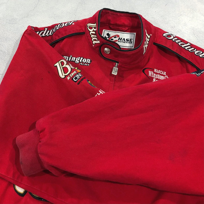 Red budweiser hot sale nascar jacket