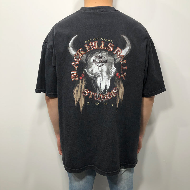 Harley Davidson T-Shirt 2001 Black Hills Rally Sturgis USA (XL)