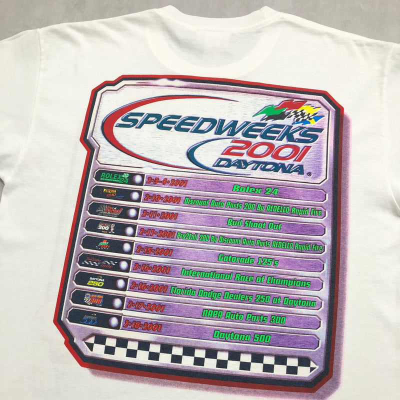 ISC Nascar T-Shirt 2001 Speedweeks Daytona USA (L)