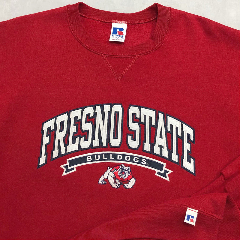 Vintage Russell Fleeced Sweatshirt Fresno State Uni Bulldogs (L/TALL)