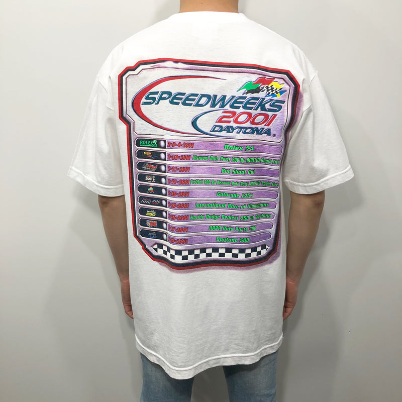 ISC Nascar T-Shirt 2001 Speedweeks Daytona USA (L)