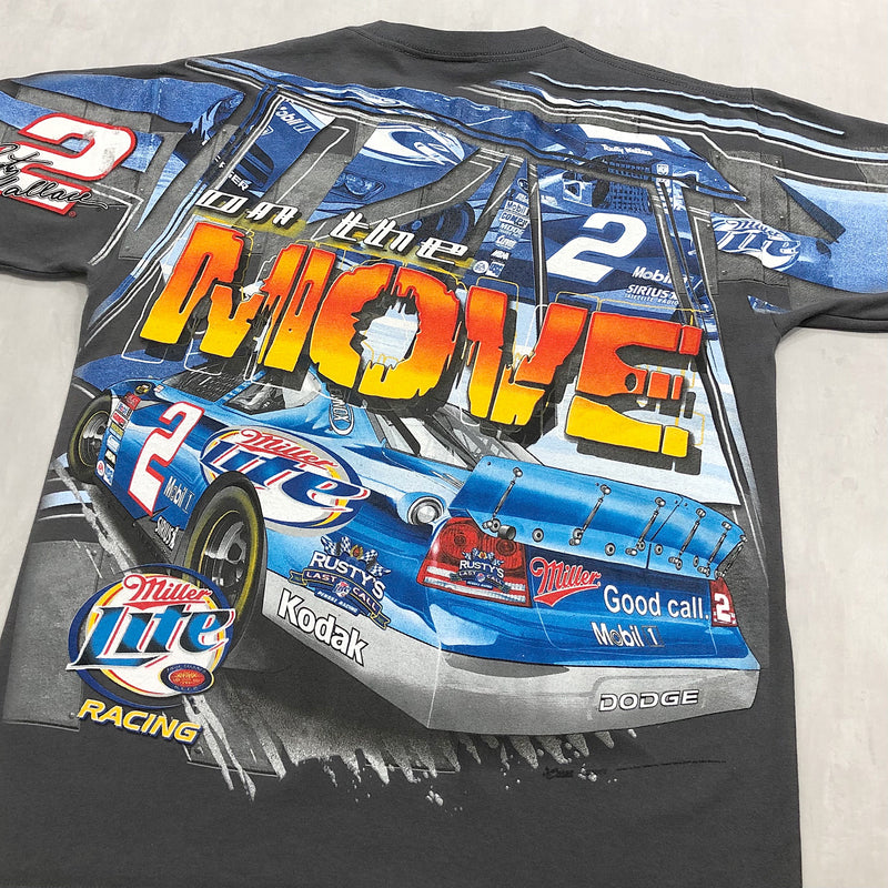 Chase Nascar T-Shirt Miller Lite #2 Rusty Wallace (L)