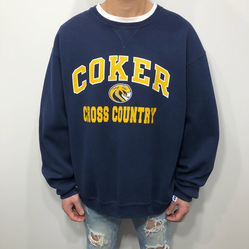 Russell Fleeced Sweatshirt Coker Uni Cross Country (L)