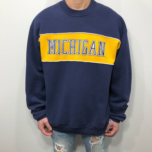 Vintage Russell Fleeced Sweatshirt Michigan Uni USA (L)