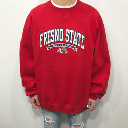 Vintage Russell Fleeced Sweatshirt Fresno State Uni Bulldogs (L/TALL)